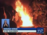 Indígenas bloquearon la vía Loja-Cuenca
