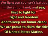 The Marines' Hymn (Karaoke Video Lyrics) - LoneWolf Sager(◑_◑)
