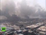 Tomas aéreas de las explosiones mortales en China