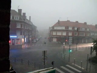 Seclin : fortes pluies dans le centre-ville