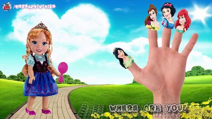 Disney Princess Snow White, Ariel, Princess Belle, Princess Mulan, Frozen Anna Finger Family Song