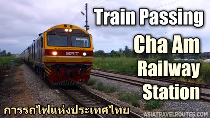 Train Passing Cha Am Railway Station