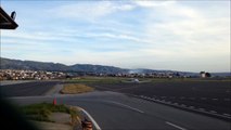 Alitalia A320 landing in Reggio Calabria LICR runway 33 Circle to land.