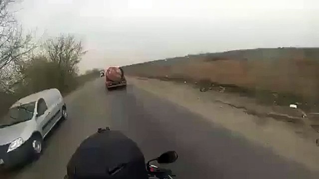 Biker hits Car door - Violent Motorcycle crash