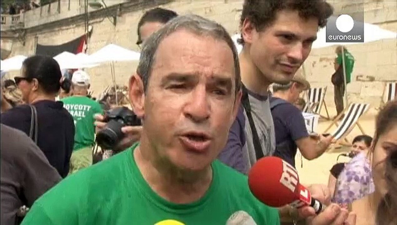 Proteste gegen "israelischen" strand in paris