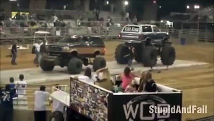 Latest Funny Videos 10 ( Jeep Power Race Competition Car got fired during race)