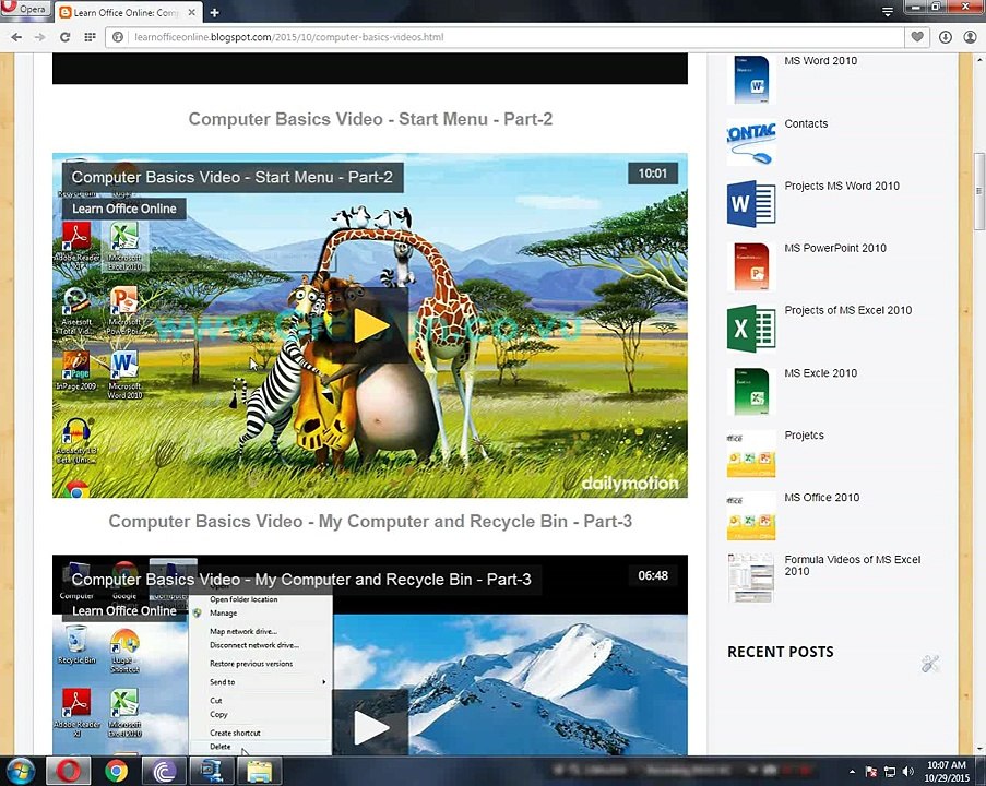 Computer Basics Video Basics