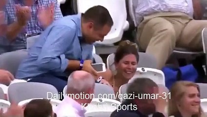 Crazy  Couple Slip  During Live Cricket Match