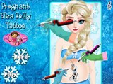 Disney Princess Frozen Game Pregnant Elsa Belly Tattoo NEW Video For Girls