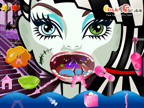 Monster High Game — Frankie Stein Throat Care — Movie Games For Kids For Girls