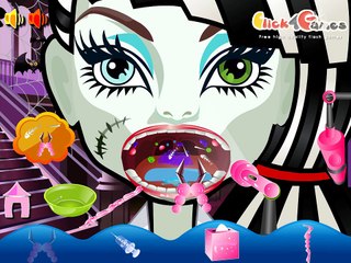 Monster High Game — Frankie Stein Throat Care — Movie Games For Kids For Girls