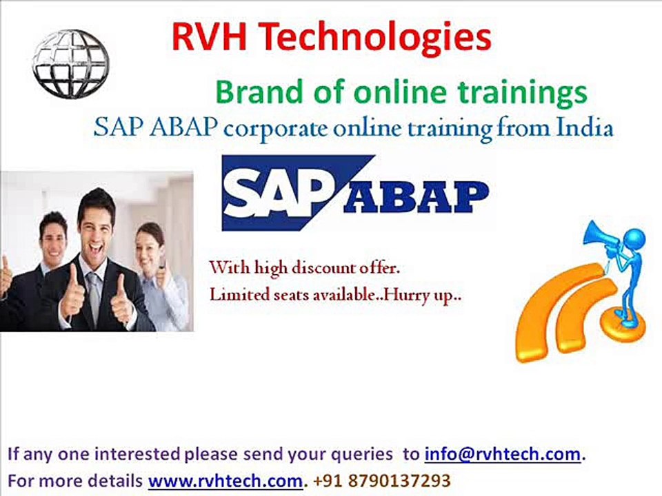 SAP ABAP corporate online training from india|low fee