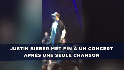 Justin Bieber met fin à un concert après une seule chanson