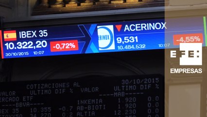 La Bolsa española cae un 0,8% lastrada por BBVA