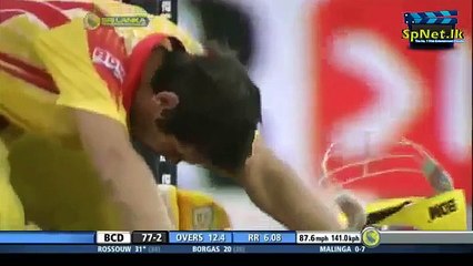 Rilee Rossouw Injury From Lasith Malinga Bouncer