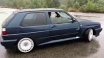 INSANE GOLF MK2 GTI BURNOUT & WHEELSPIN