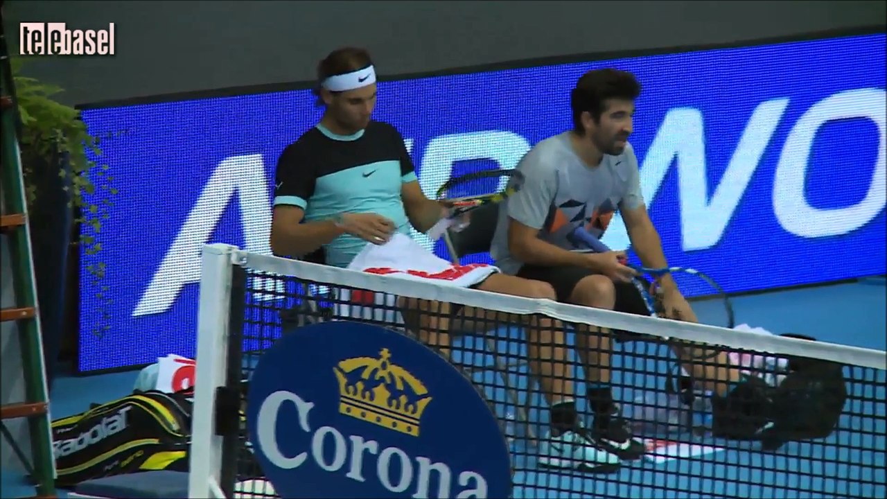 2015 Basel Doubles QF R.Nadal/M.Lopez vs. J.Rojer/H.Tecau