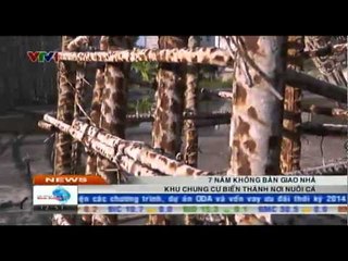 7 năm không bàn giao nhà khu chung cư biến thành ao nuôi cá
