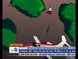 Một số lời khuyên hữu ích khi gặp tai nạn máy bay