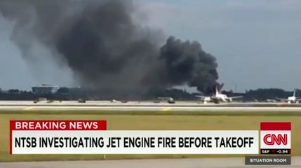 L'incendie d'un avion en Floride, à travers les télés américaines