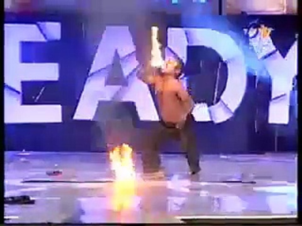A man playing with fire