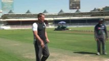 Yasir Shah bowling Session with Shane Warne at Sharjah Cricket Association Stadium
