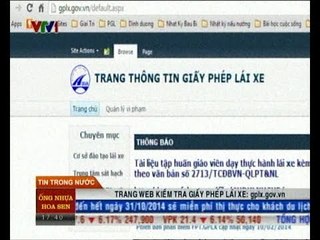 Trang web kiểm tra giấy phép lái xe