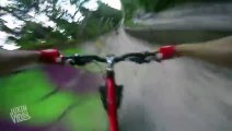 Bikers Speed Through Abandoned Bobsled Track