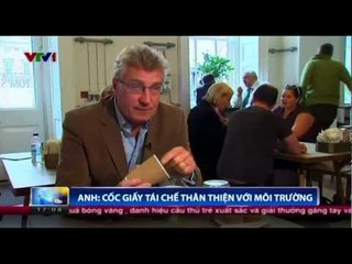 Anh: Cốc giấy tái chế thân thiện với môi trường