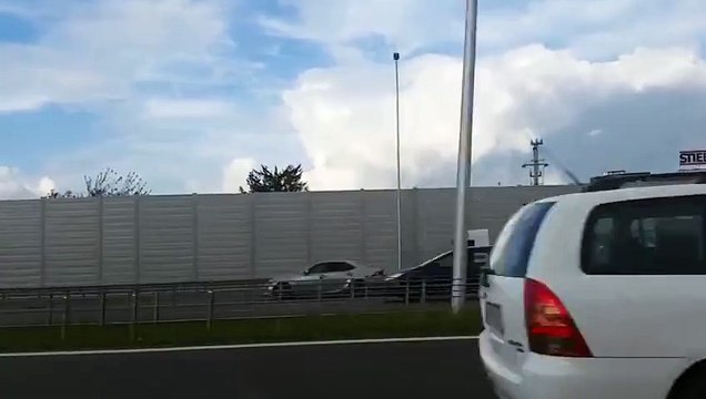 Car Drives Backwards On Highway Crazy Driving Stunts