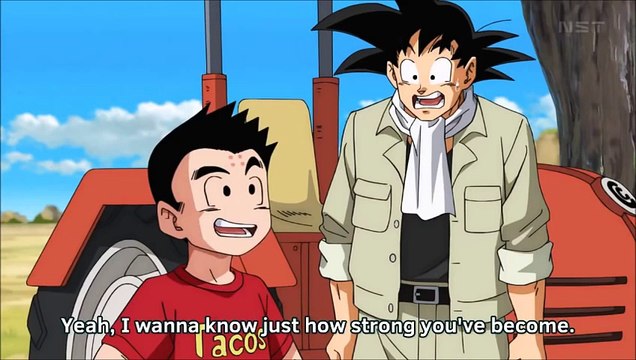 Goku frappe Krillin dans Dragon Ball Super