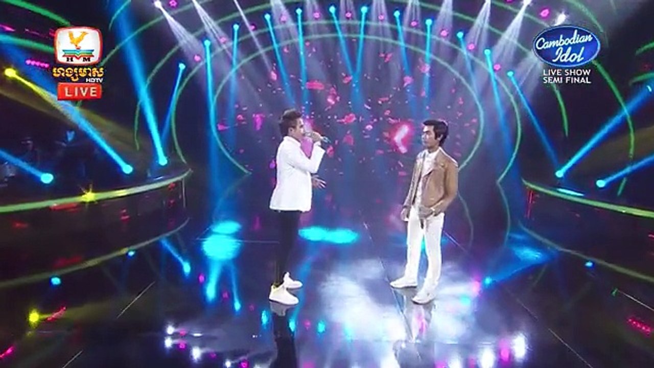 Cambodian Idol - Live Show - Semi Final - នី រតនា + ឆន សុវណ្ណារាជ - នឹកAស្រលាញ់B