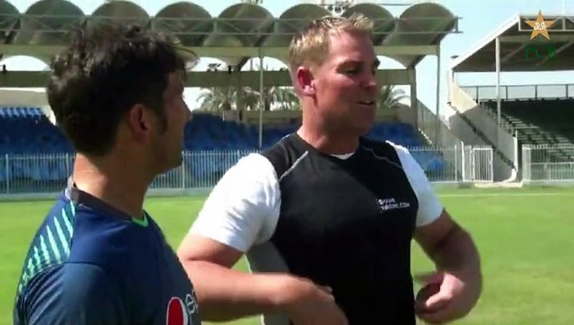 Shane Warne Training Yasir Shah in Sharjah