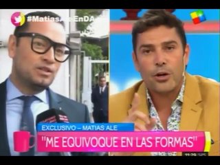 Luego del día de furia, Matías Alé da la cara