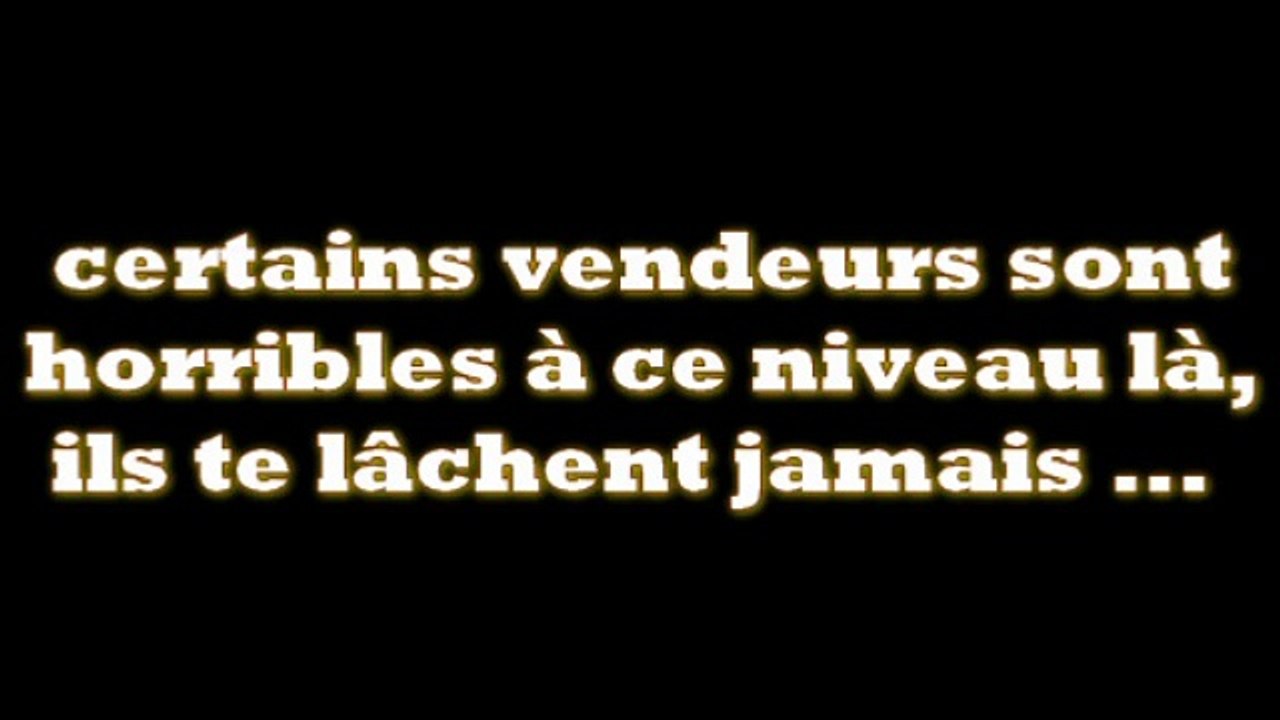 certains vendeurs sont horribles à ce niveau là, ils te lâchent jamais ...