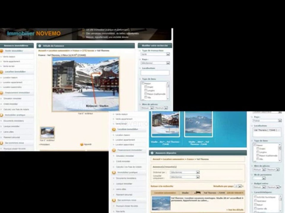 Location d'appartement Val Thorens (73440)  particulier bon plan bon coin Décembre Janvier Février Mars