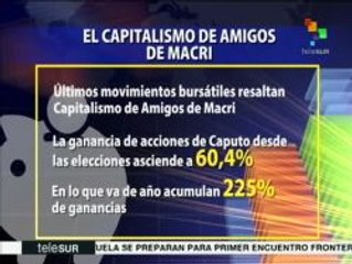 Amigos de Macri se benefician en la bolsa con elecciones de Argentina