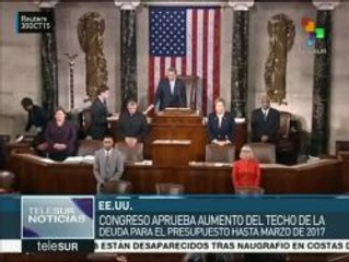 Congreso de EE.UU. aumenta el techo de la deuda hasta marzo de 2017