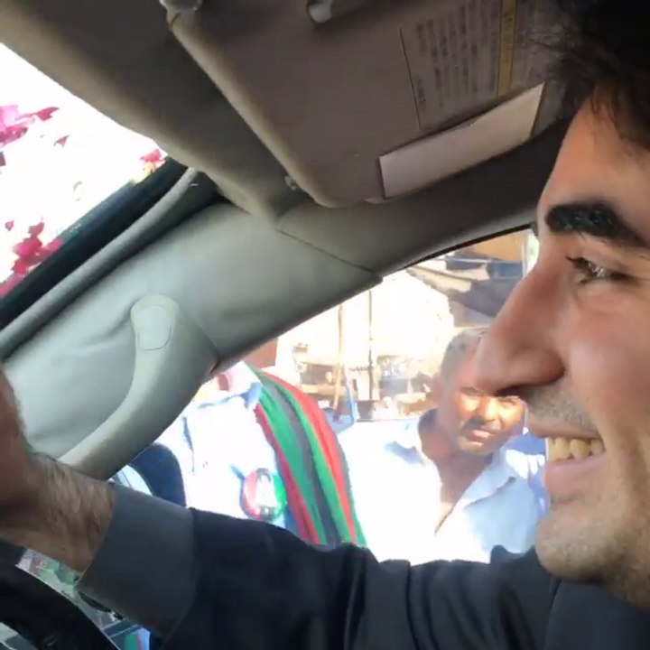 Bakhtawar Bhutto Zardari and Bilawal Bhutto Zardari on way home after landing 30/10/15