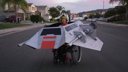 Awesome dad transforms son's wheelchair into 'Star Wars' snowspeeder