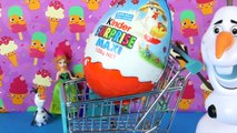Olaf shops for 2 Maxi Kinder Surprise Eggs Looney Tunes Shopkins Frozen Egg Toys