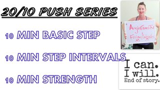 Fat Burning Cardio Workout PUSH IT Routine: Basic STEP/ STEP Interval/Strength (Aerobics)