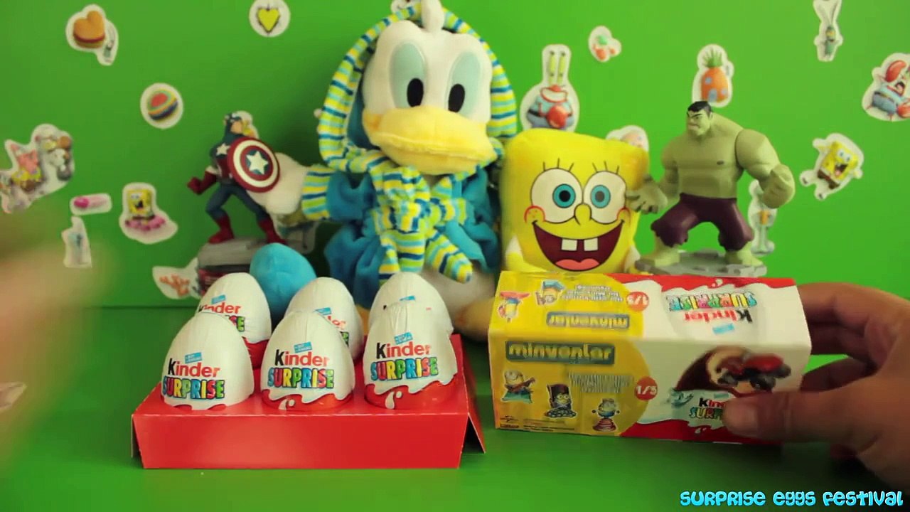 Surprise Eggs with Minions Movie Toys and Kinder Surprise Mini Figures