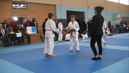 Noa au Tournoi Régional Benjamin de Chateauponsac - Octobre 2015 - Quart de Finale