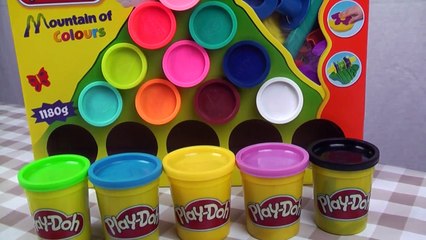 Download Video: Play Doh Mountain of Colours Colors | Play Doh Playset Toys | Play Doh Rainbow Shapes Mold