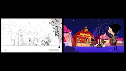 Mr. Bean From Original Drawings To Animation Coconut Shy