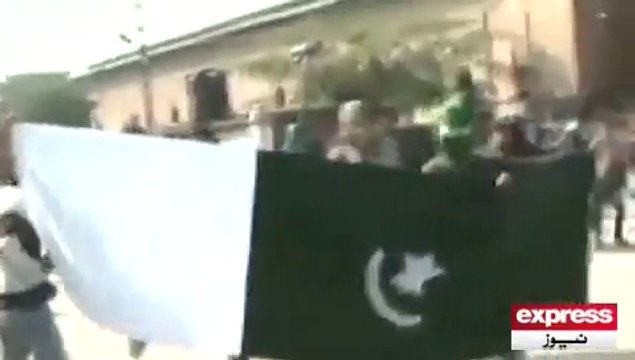 Pakistani flag in Occupied Kashmir