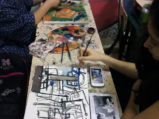 Clase del 29 10 15 al óleo Pintura demo de copia de una pintura Cubista