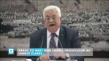 Abbas to meet war crimes prosecutor as unrest flares