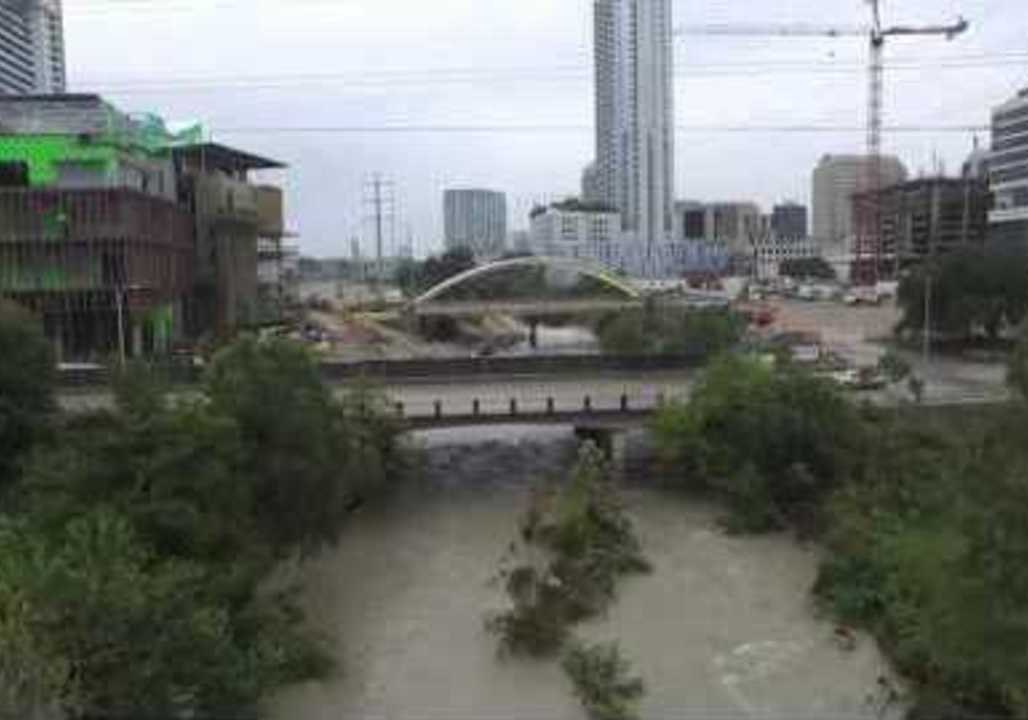 Drone Footage Shows Aerial View of Austin Area Flooding